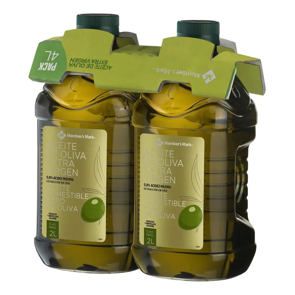 Aceite de Oliva Member's Mark Extra Virgen 2 pzas de 2 l