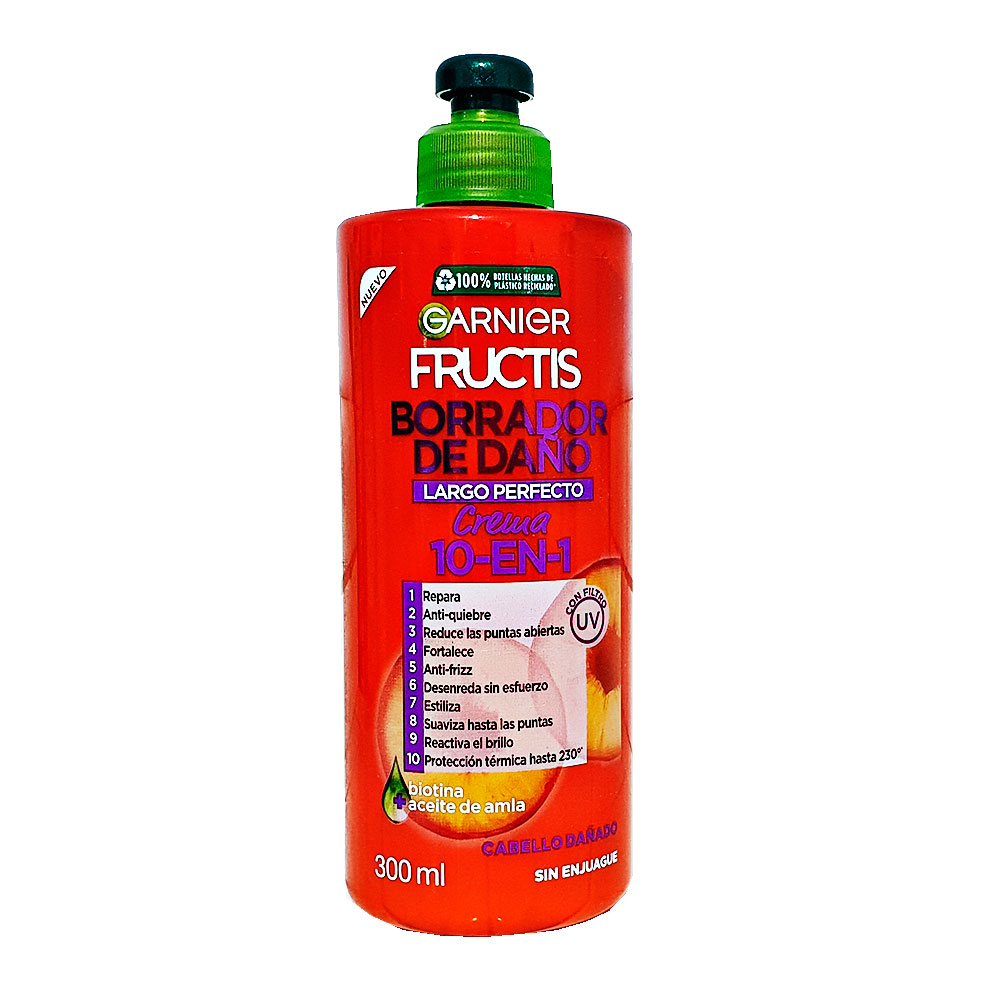 Fructis Crema 10 En 1 Borrador De Daño Cabello Dañado 300ml