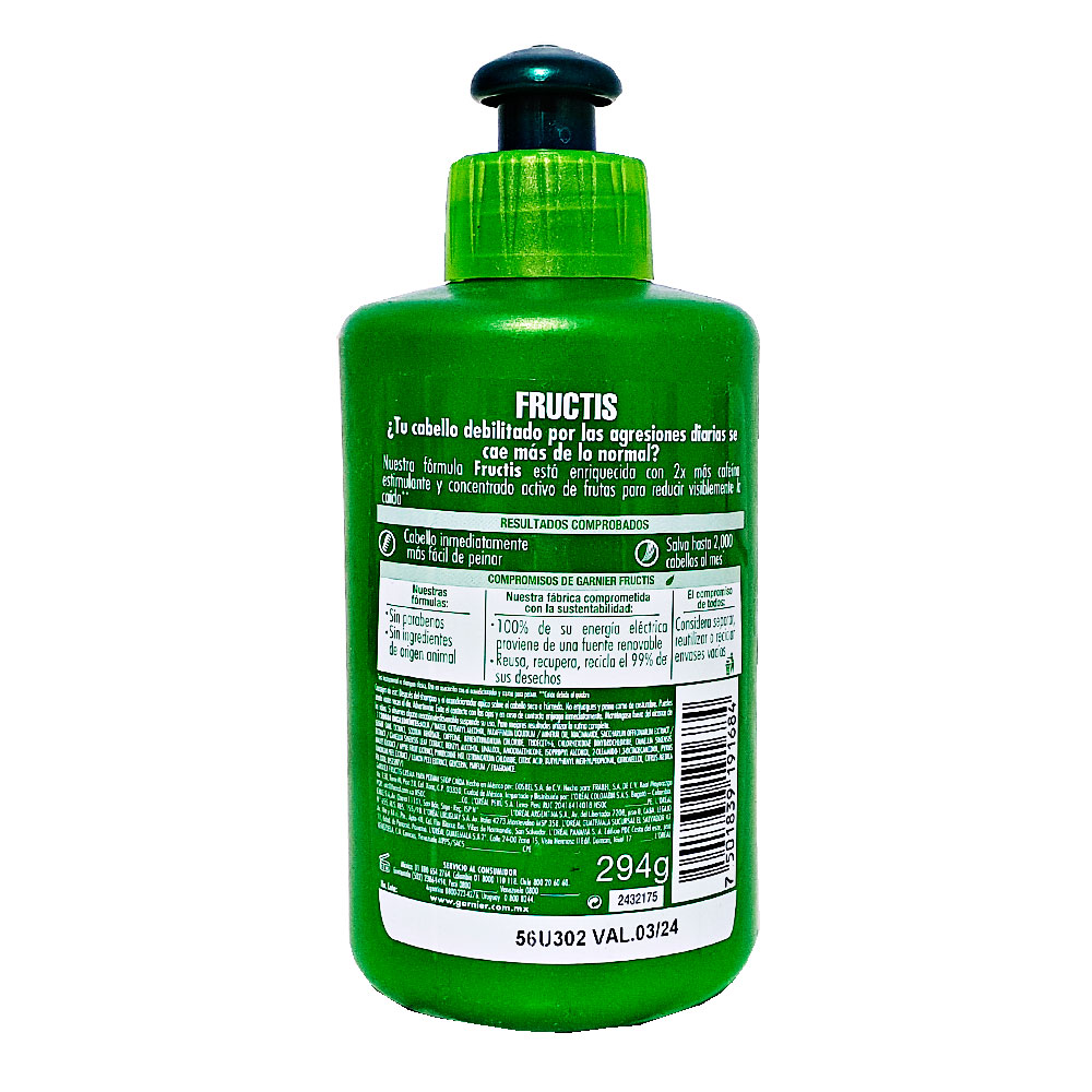 Fructis Crema Para Peinar Stop Caída Fortificante 300ml