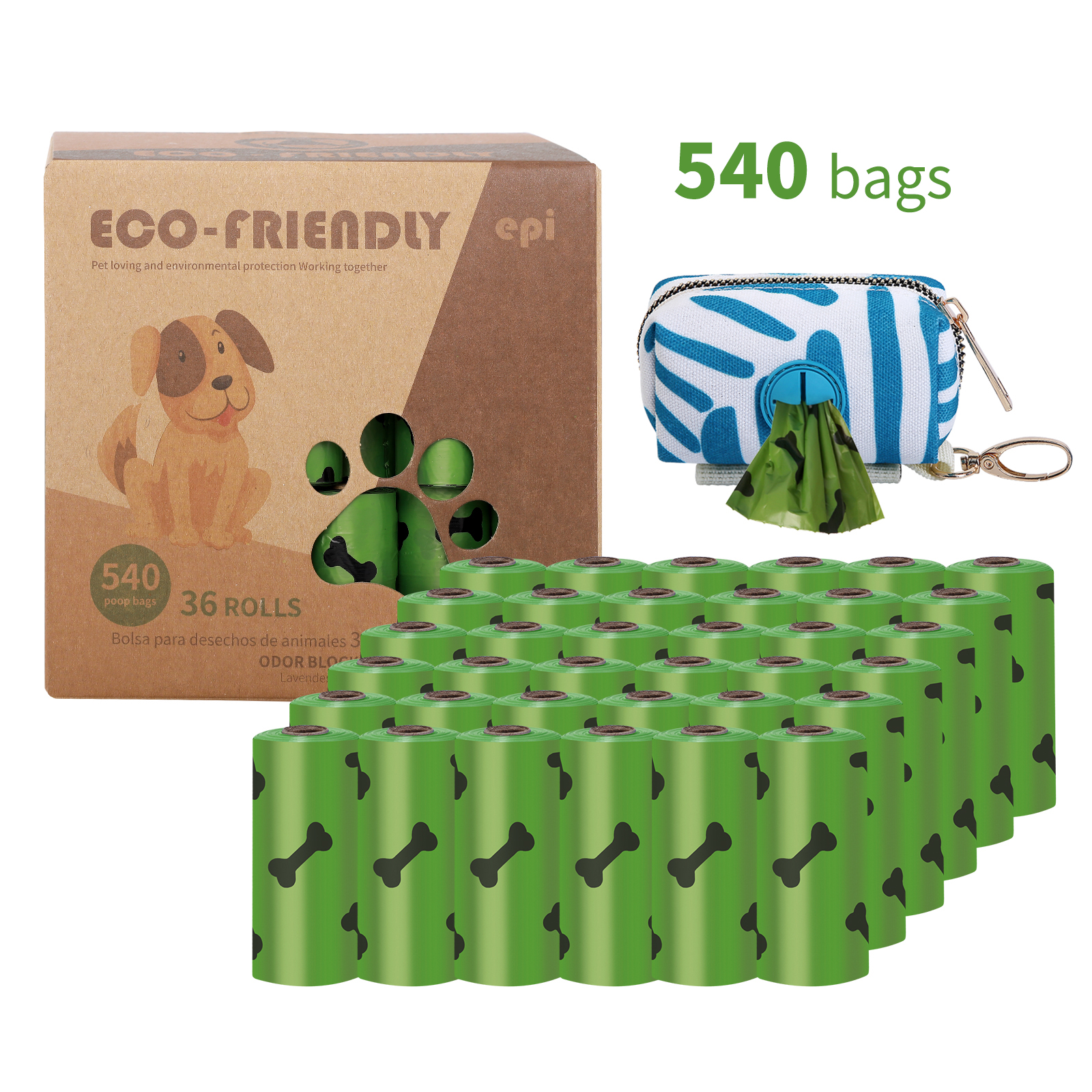 135 Bolsas Biodegradables Extra Gruesas Para Popo De Perro