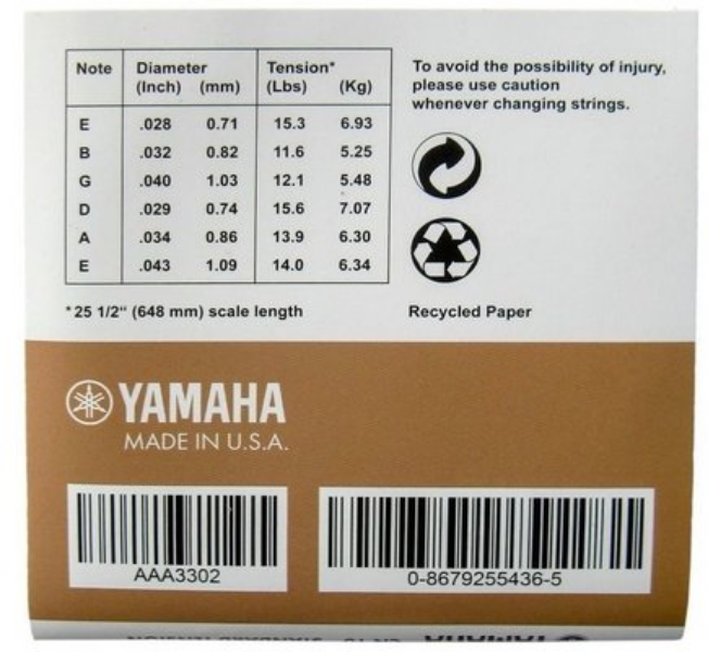 Juego de Cuerdas de Nylon para Guitarra Acústica Yamaha CN-10