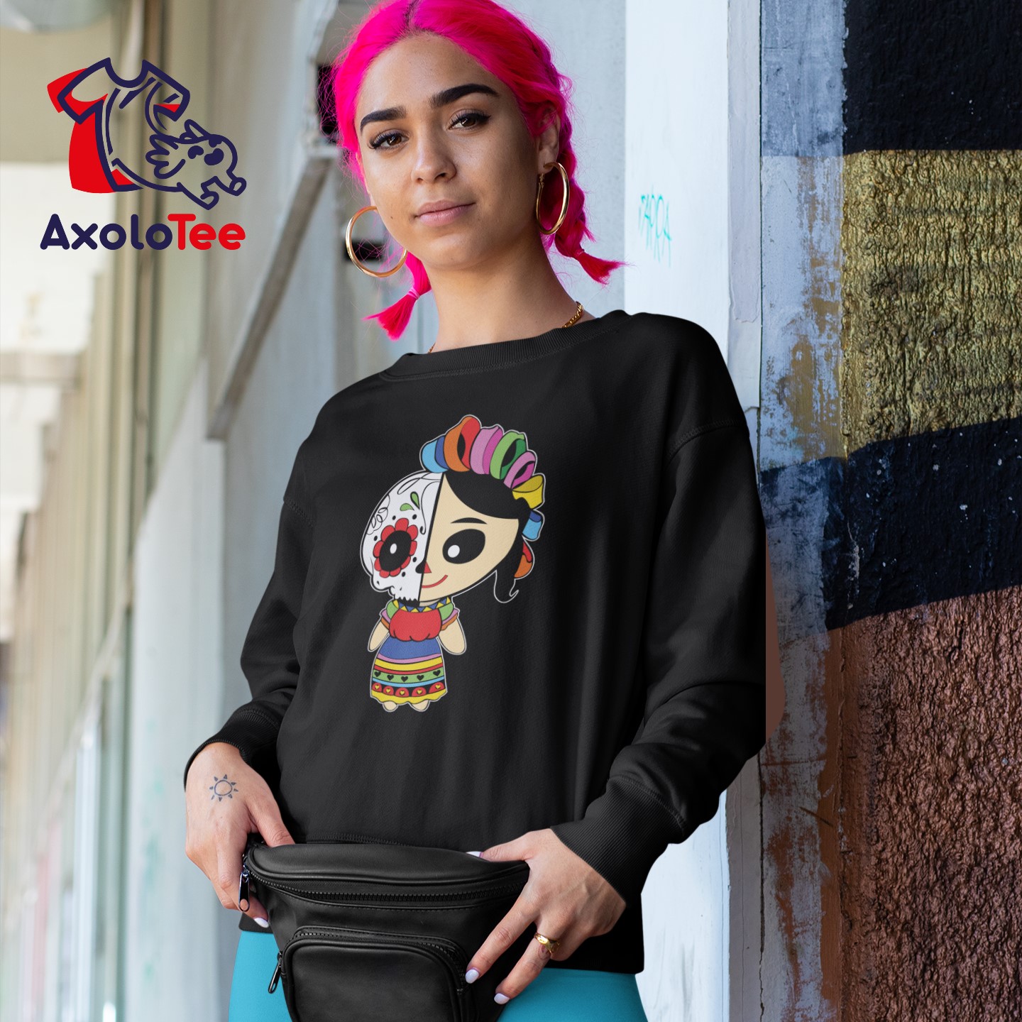 Sudadera cuello redondo - Lele Calaverita