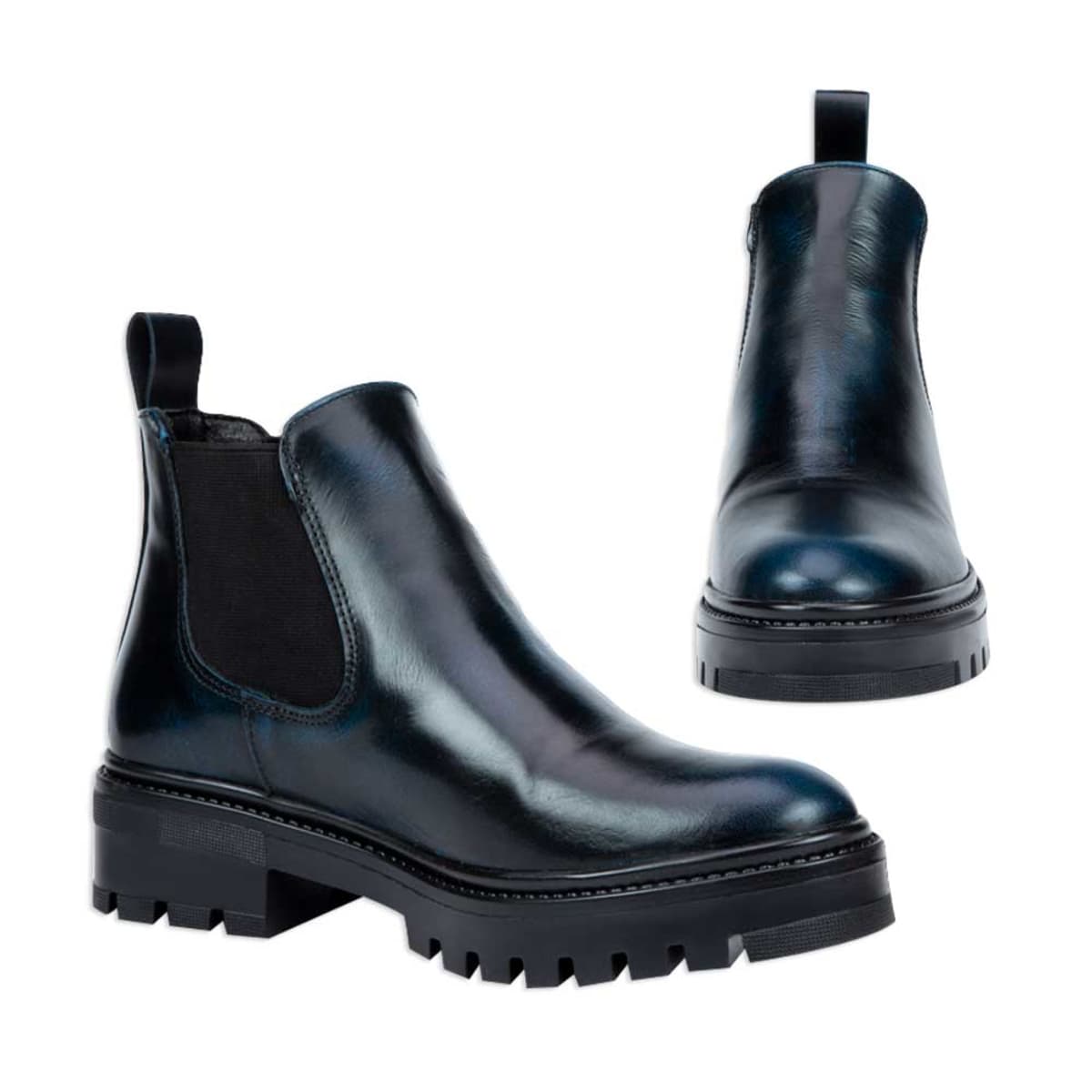 Moto botines Goodyear color azul marino para mujer, con suela antiderrapante, modelo 1010812
