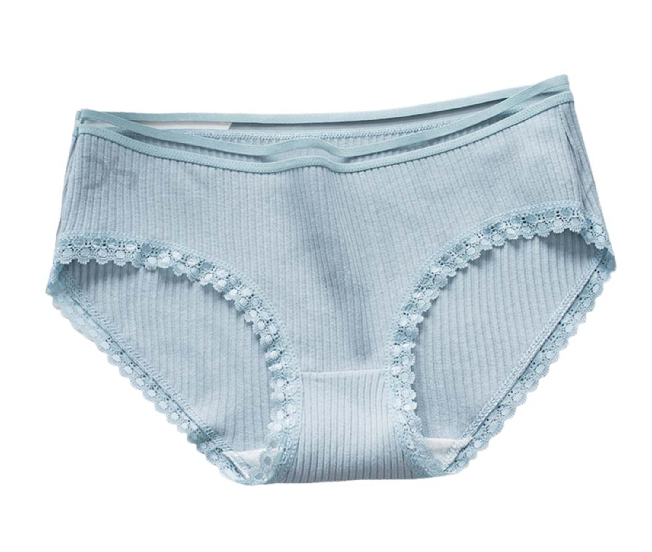 Paquete De Pantaletas Algodón Con Orilla De Encaje Lencería