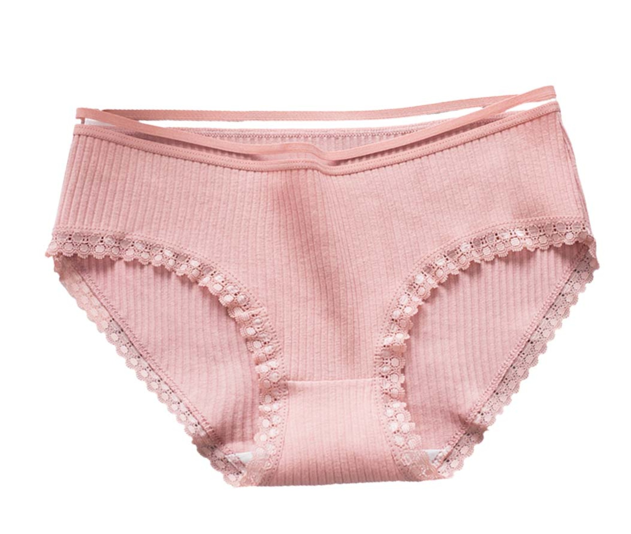 Paquete De Pantaletas Algodón Con Orilla De Encaje Lencería