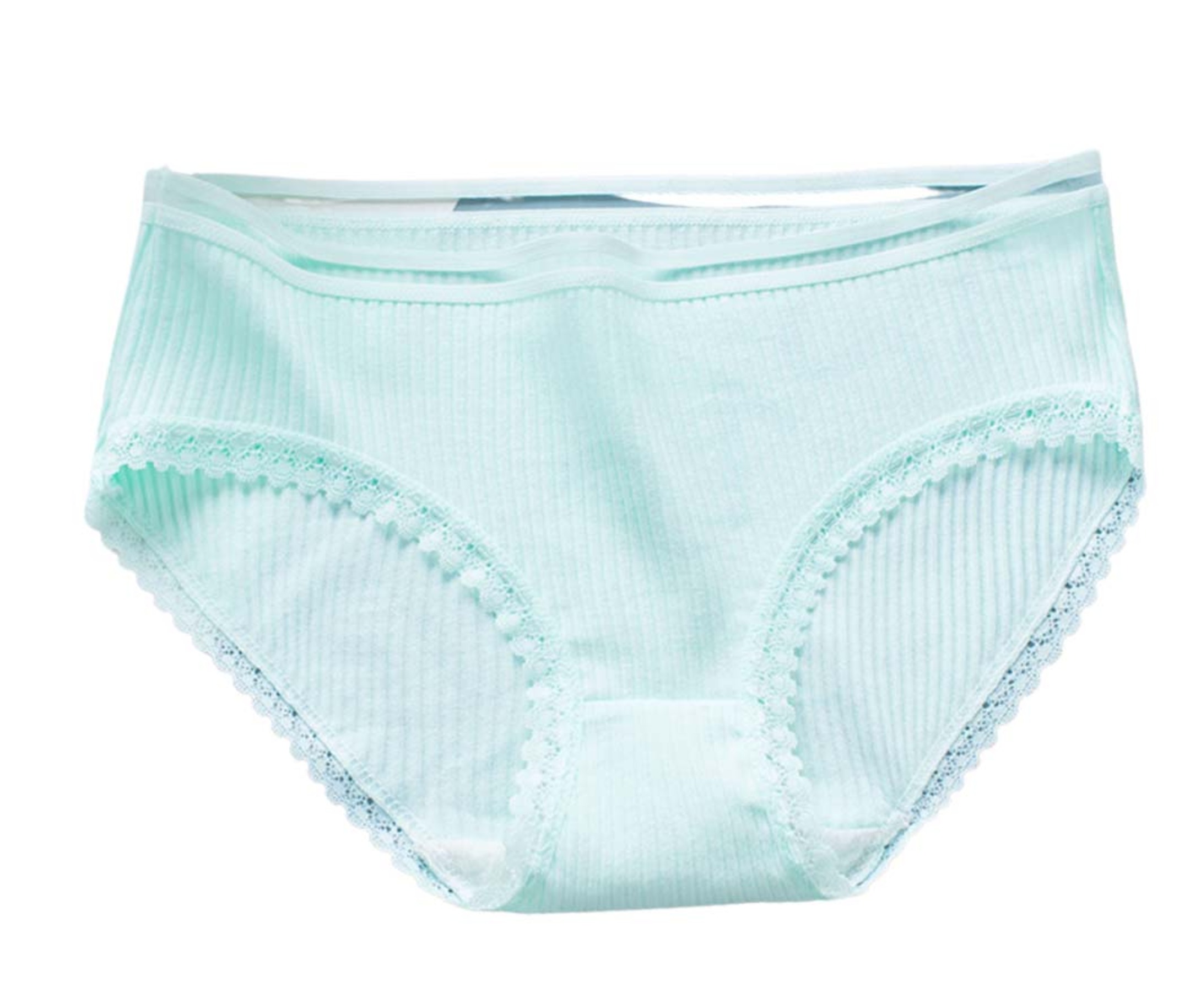 Paquete De Pantaletas Algodón Con Orilla De Encaje Lencería