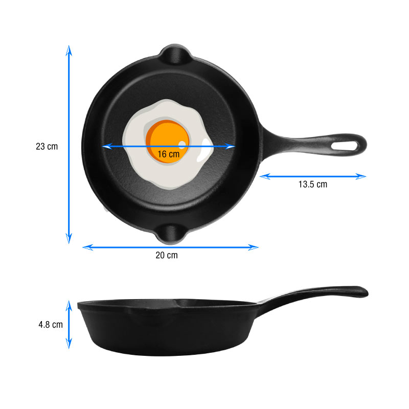 Sarten de  Hierro Esmaltado 20 cm Victoria