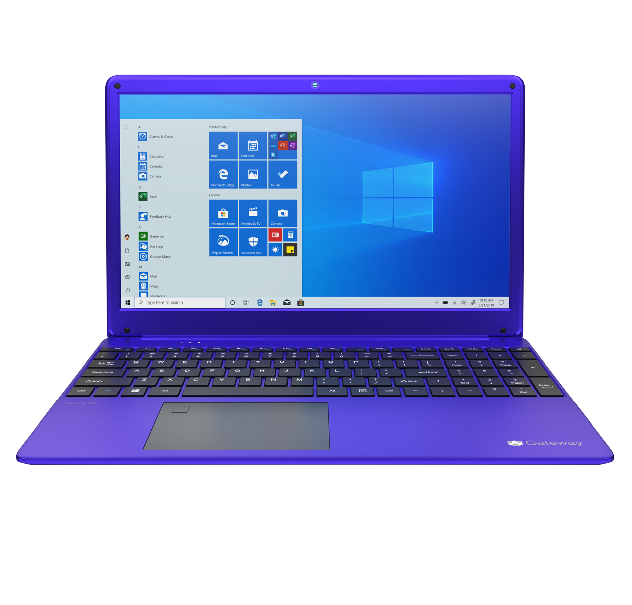 Laptop Amd Ryzen 5 3450U / 256GB 8GB / 15.6  - Morada + Aro de Luz + USB + Micrófono - Gateway