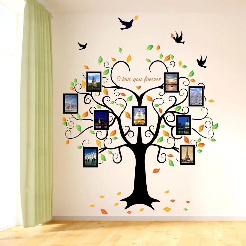 Vinil Decorativo De Interiores Árbol Genealógico Fotográfico