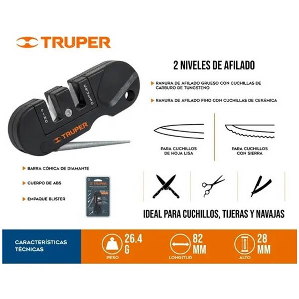 AFILADOR DE CUCHILLOS MINI TRUPER