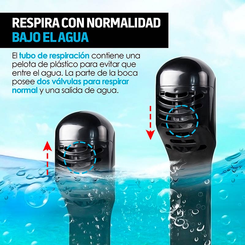 Máscara de Snorkel con Soporte para Cámara tipo GoPro Talla M-L Redlemon