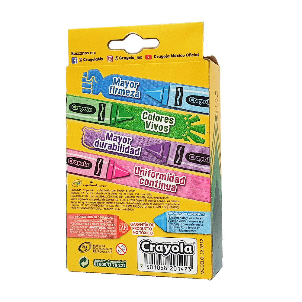 Crayones De Colores Jumbo Crayola 12 Piezas Caja