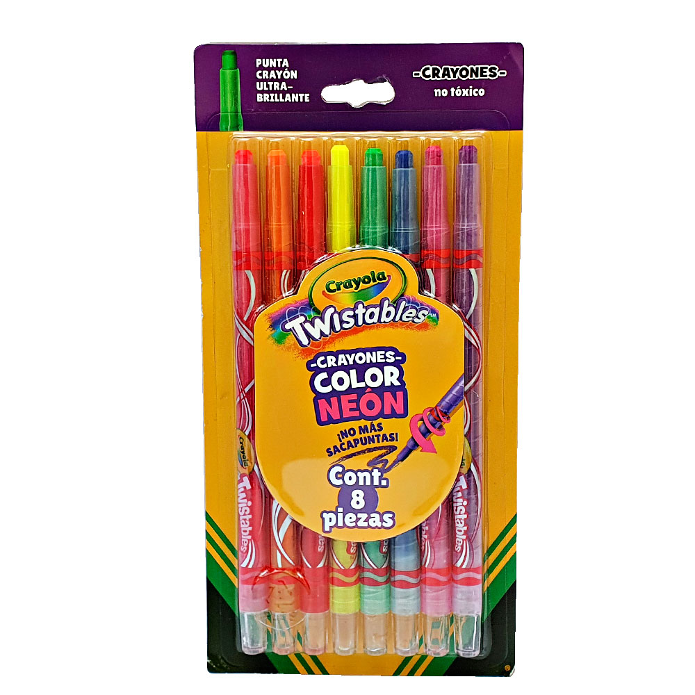 Crayones De Colores Crayola Twisteables 8 Piezas Neón