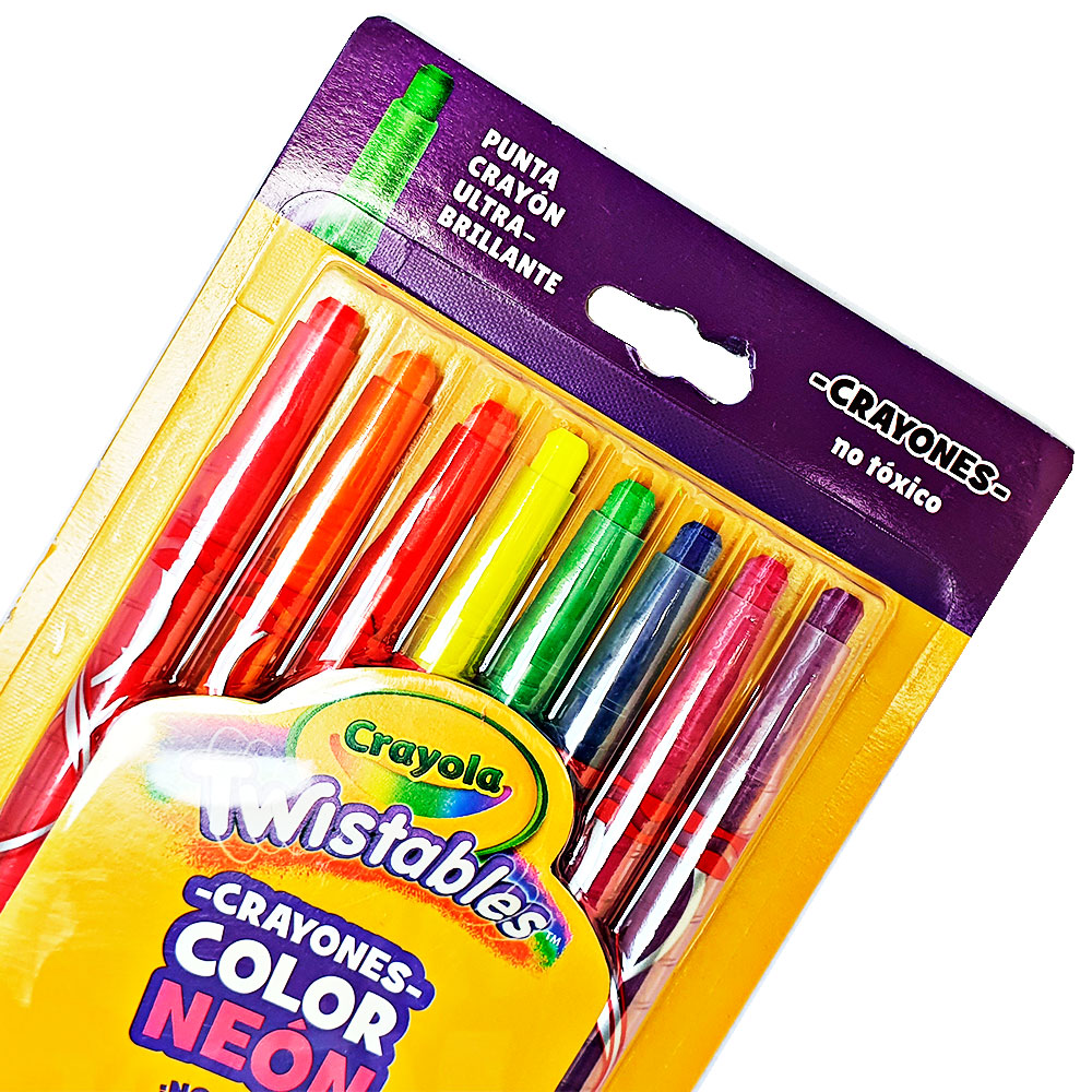 Crayones De Colores Crayola Twisteables 8 Piezas Neón
