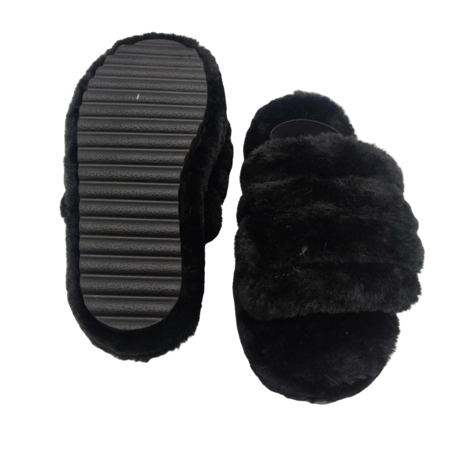 Pantuflas Afelpadas FANA, Color Negro