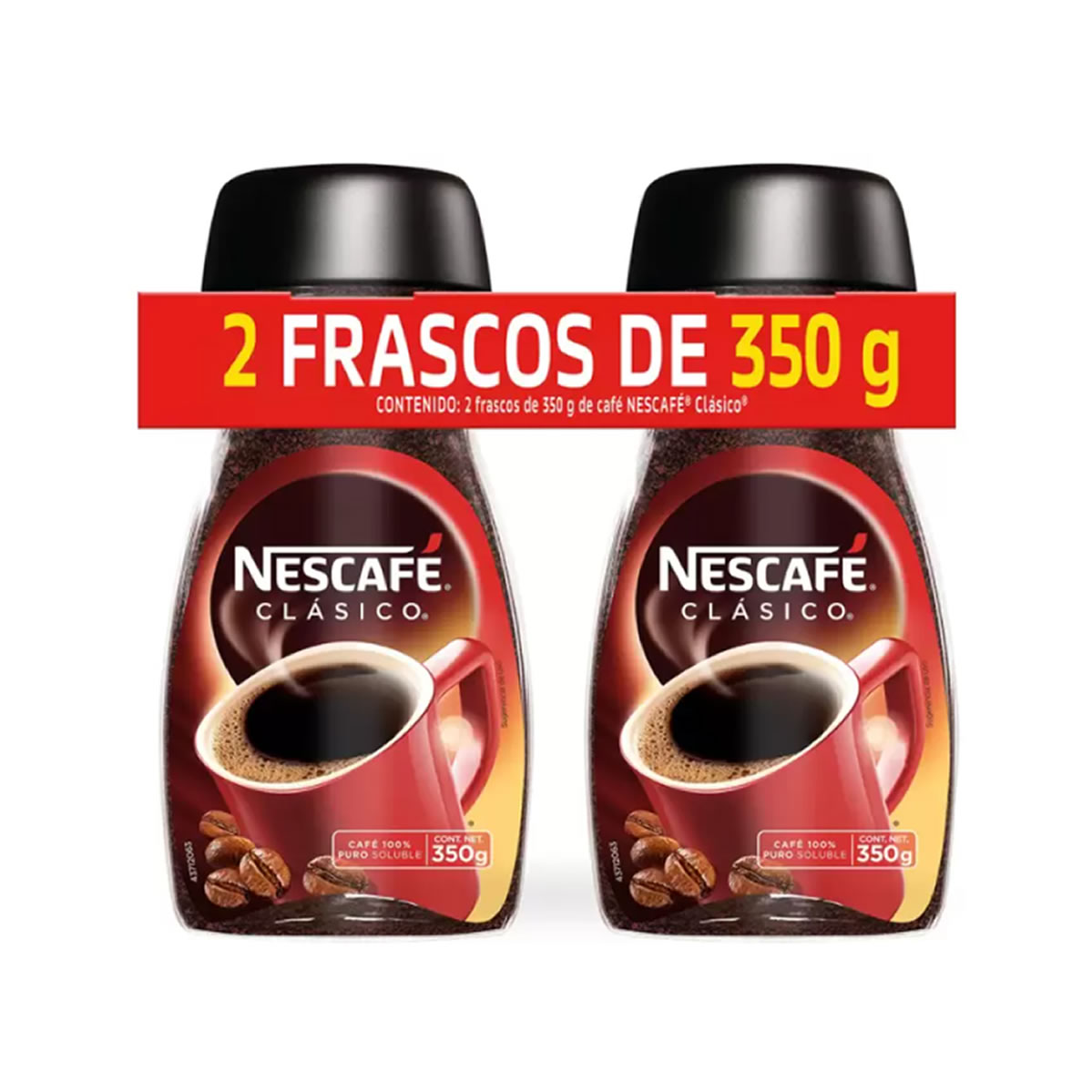 Nescafé Classic, Café Soluble Regular 2/350g.