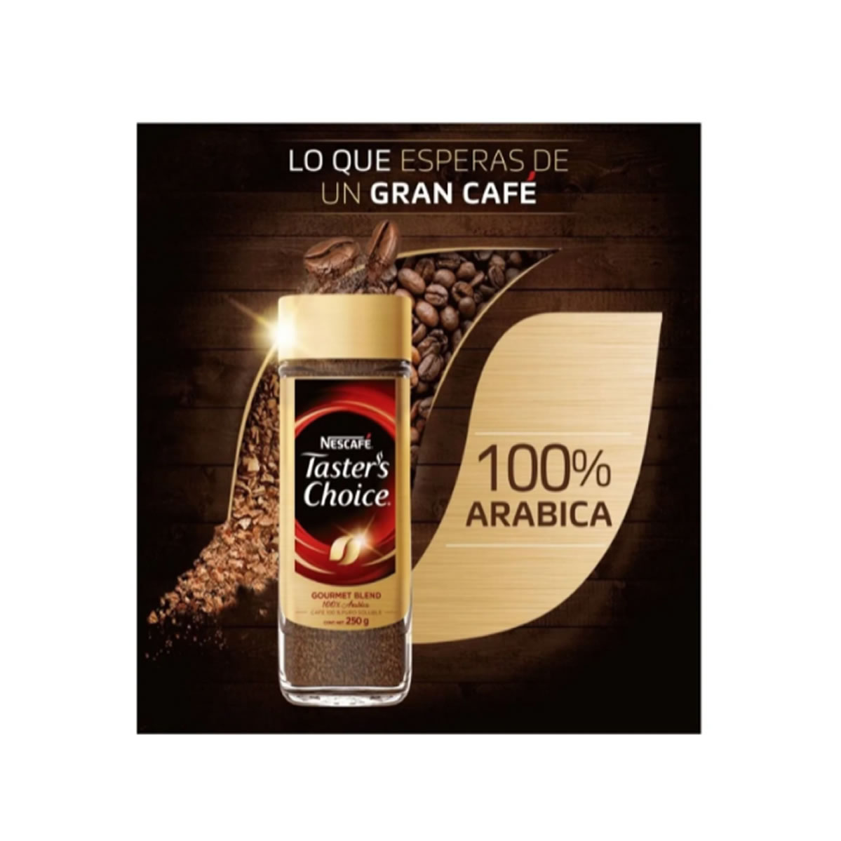 Tasters Choice, Café Soluble 250g.