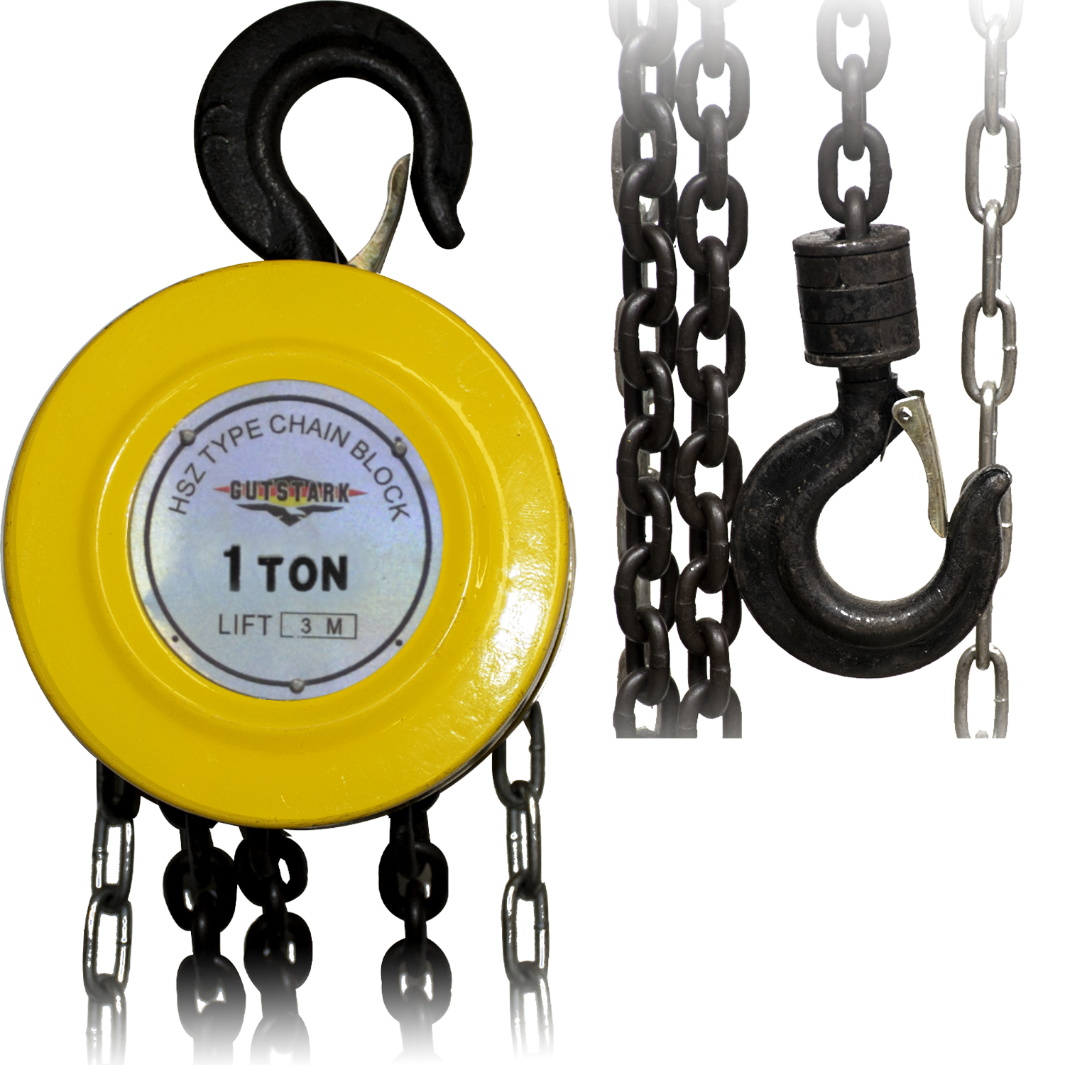 Polipasto Garrucha Manual 1000kg 1 Ton Cadena de Mano 23 m Cadena Carga 3 m