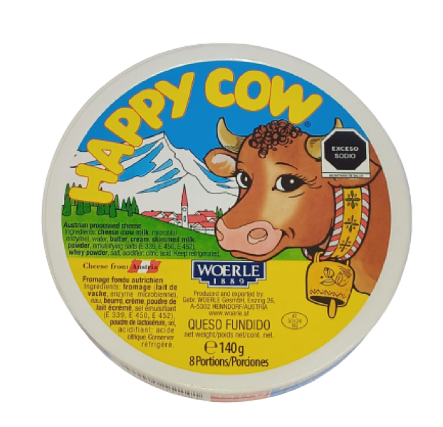 happy cow  Queso fundido en porciones 140g AUSTRIA 