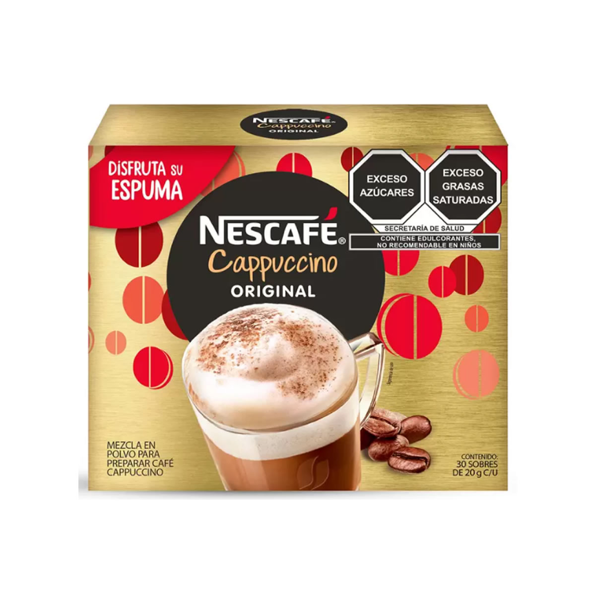 Nescafé Cappuccino Original 30 sobres de 20 gr. c/u