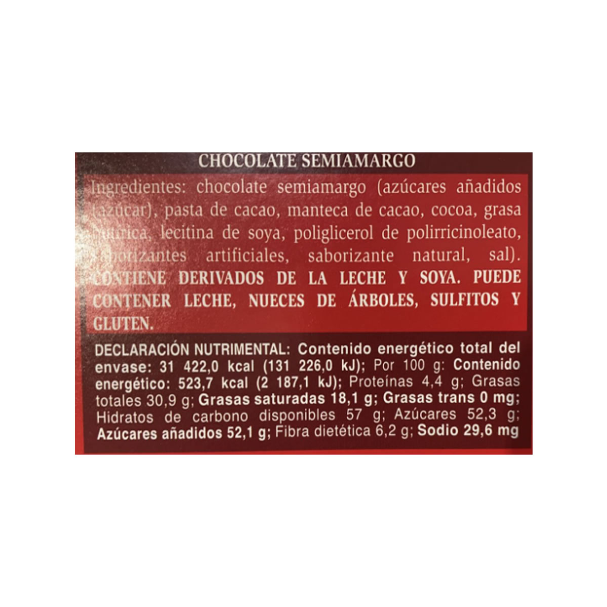 6kg Chocolate Turin Semiamargo Alta Reposteria