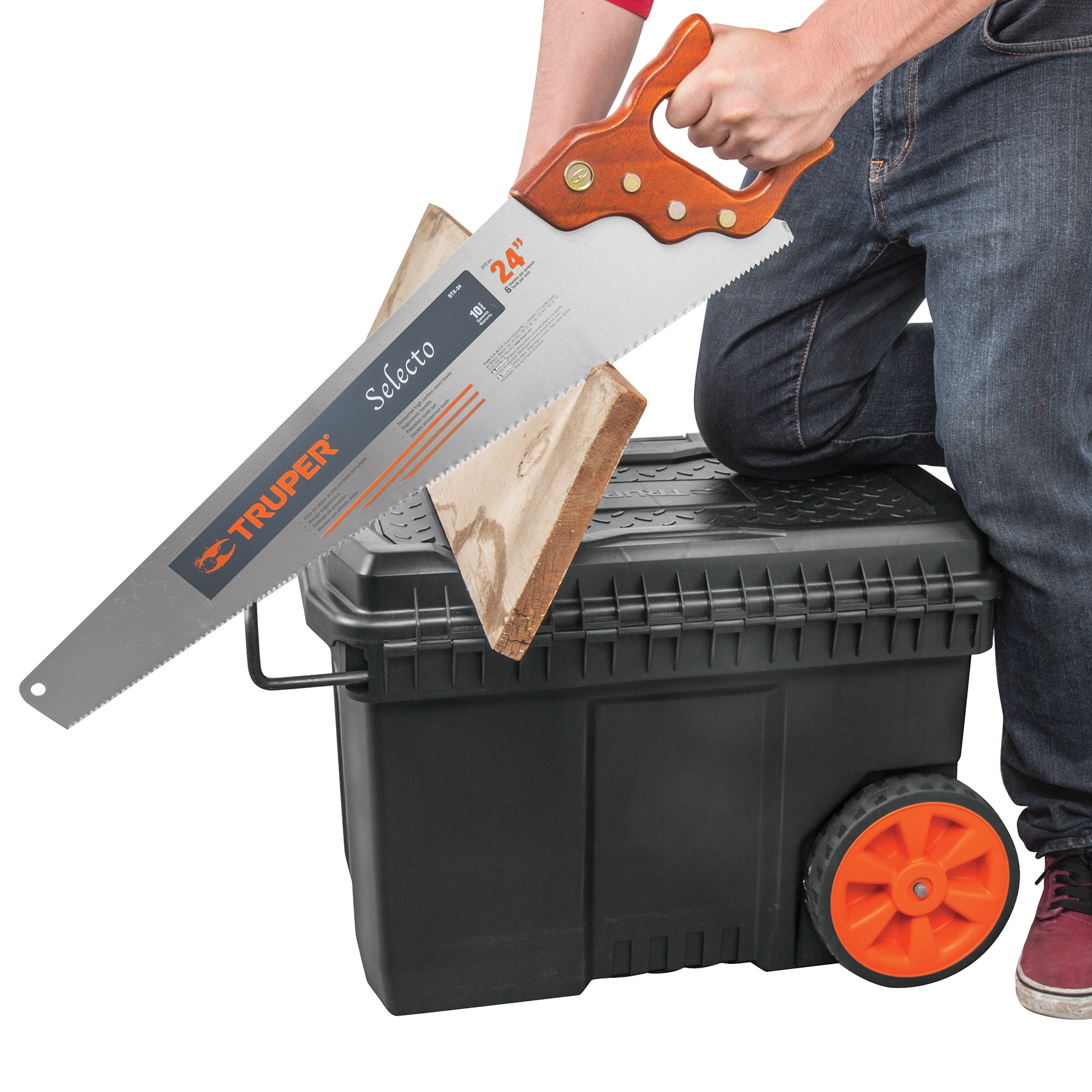 Caja herramienta, plástica, 23", con ruedas