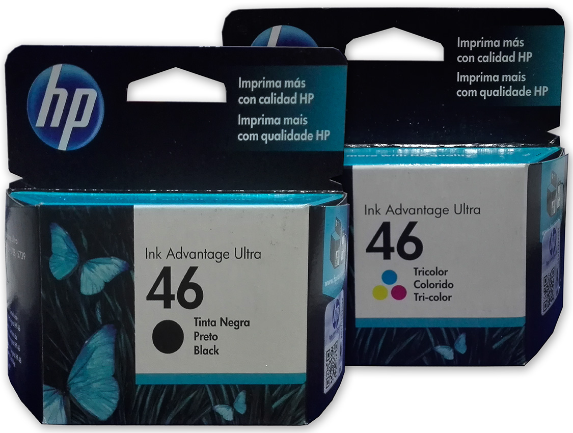 Combo 2 Cartucho Tinta Hp 46 1 Negro Cz637al 1 Color Cz638al