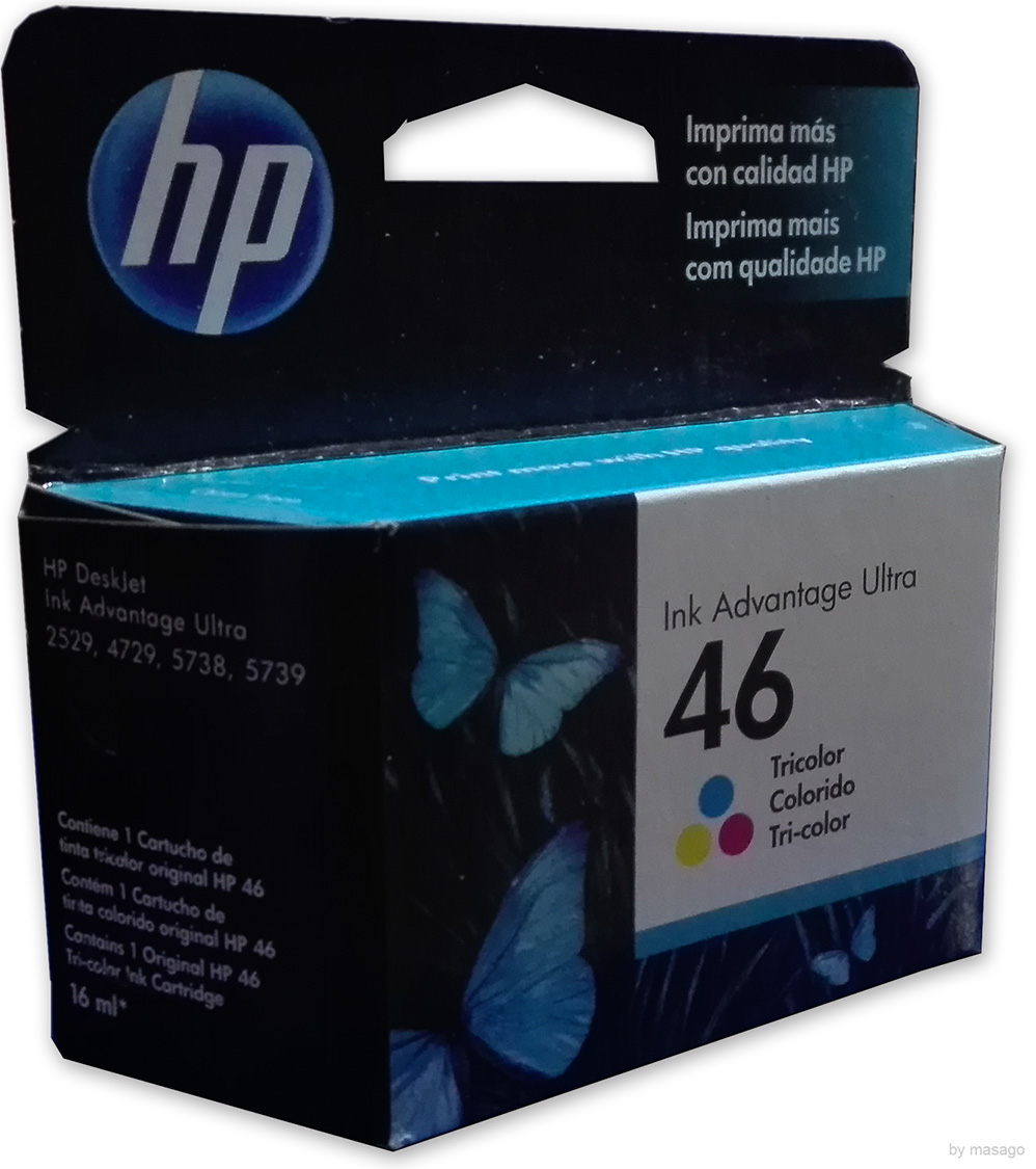 Combo 2 Cartucho Tinta Hp 46 1 Negro Cz637al 1 Color Cz638al