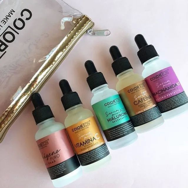 Serúm facial Colorton Gama 5 piezas Skin care  Ácido hialurónico
