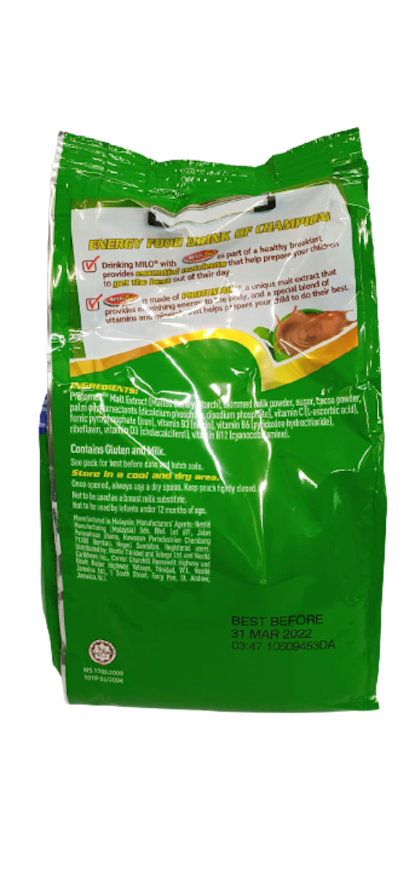 MILO polvo para preparar bebida sabor chocolate 400g