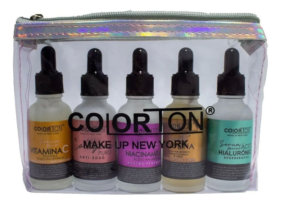 Serúm facial Colorton Gama 5 piezas Skin care  Ácido hialurónico
