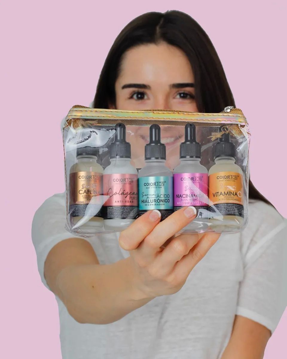 Serúm facial Colorton Gama 5 piezas Skin care  Ácido hialurónico