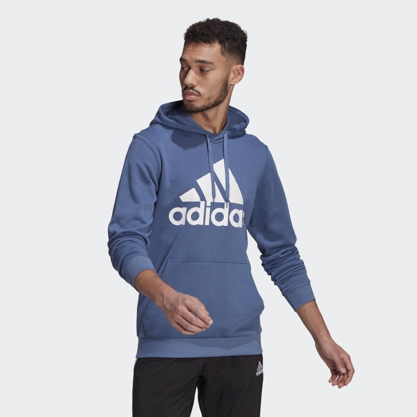 SUDADERA ADIDAS CON GORRO ESSENTIALS LOGO TALLA GRANDE