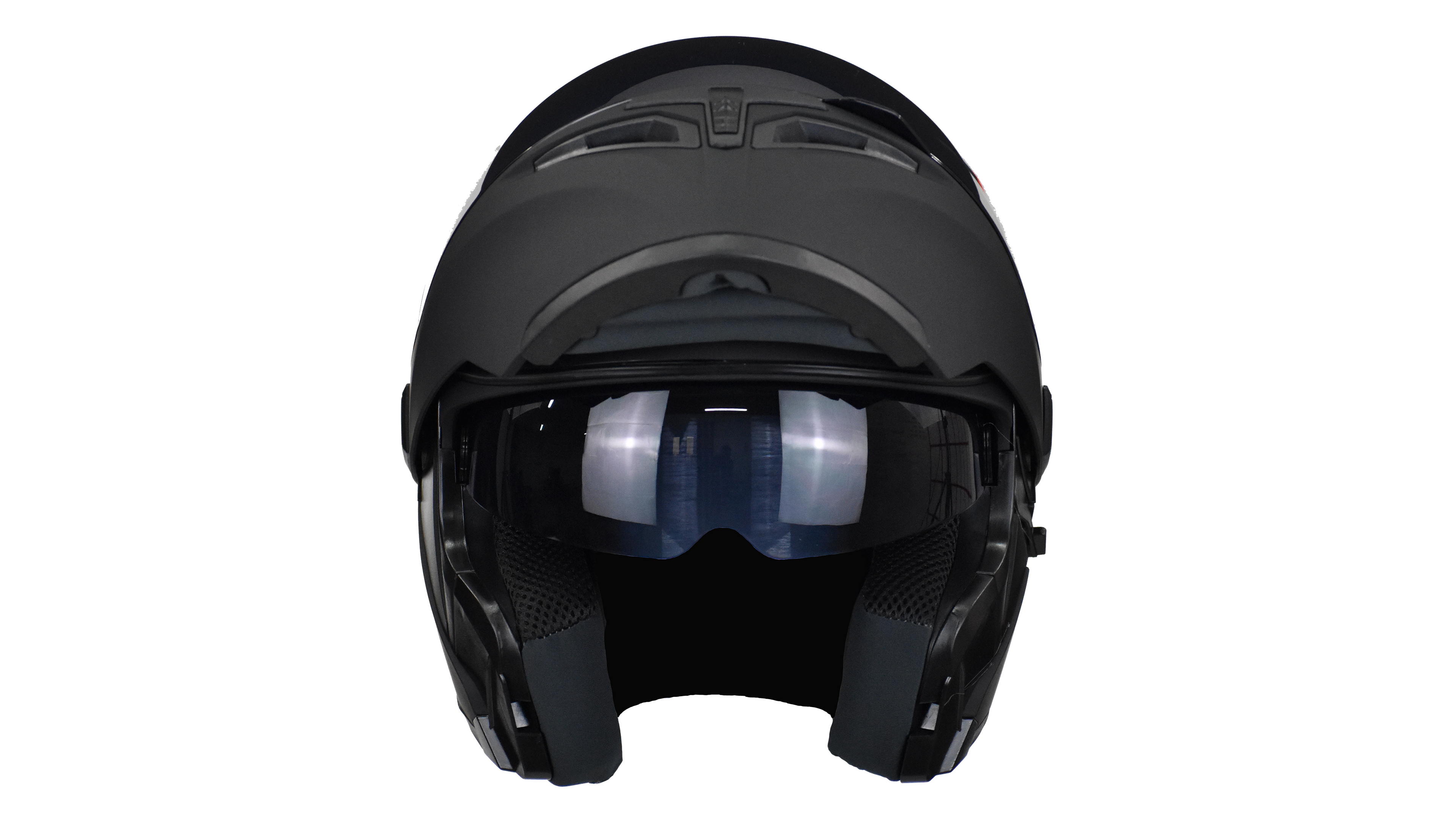 Casco Para Moto Abatible Hro 3400dv Negro Mate Con Luz Stop