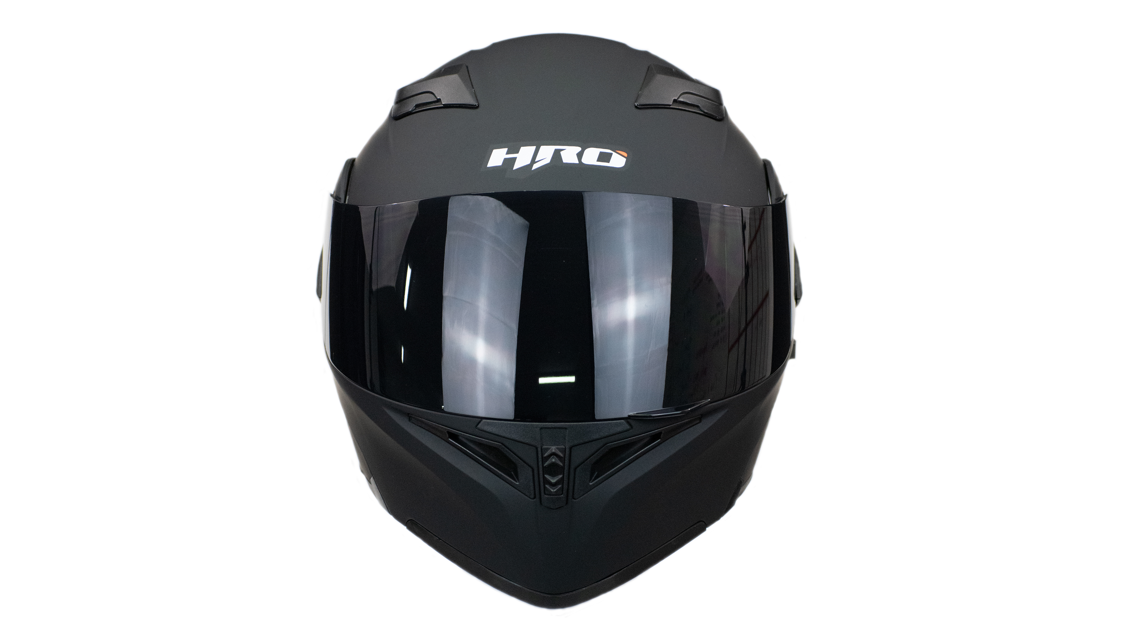 Casco Para Moto Abatible Hro 3400dv Negro Mate Con Luz Stop