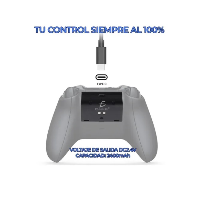 2 Kits Carga Y Juega Para Control Xbox One Batería Tipo C 