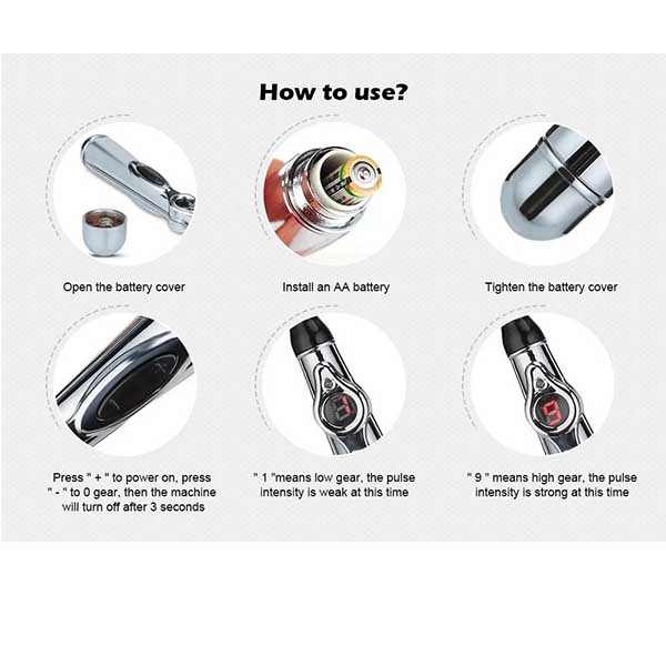 BOLÍGRAFO ELÉCTRICO MERIDIANS W - 912 PARA ACUPUNTURA