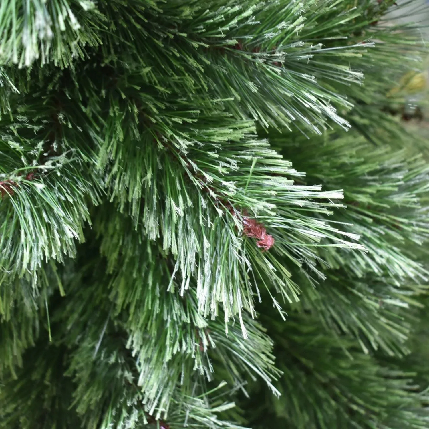 Árbol de navidad artificial verde con ramas tipo cepillo 