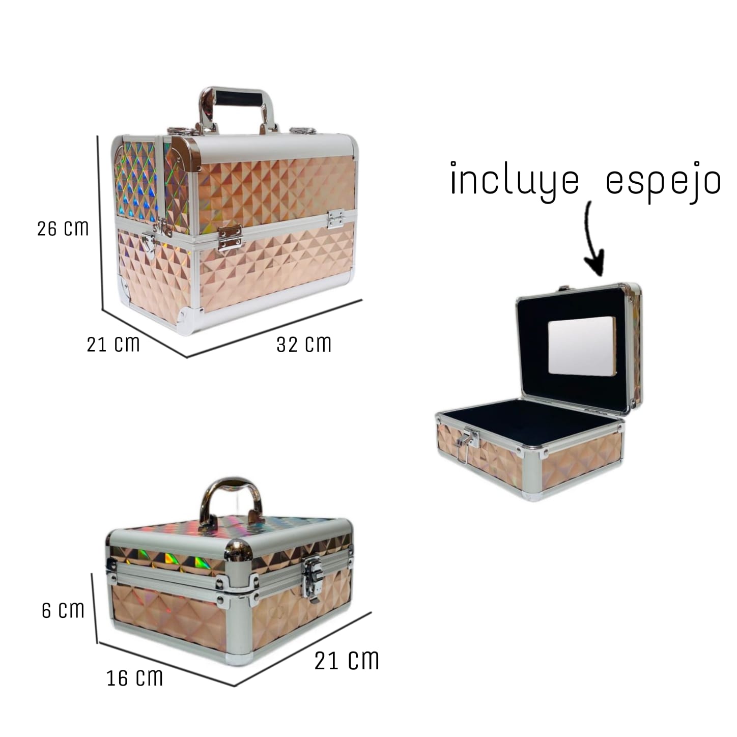 COSMETIQUERA NECESER MALETIN MAQUILLAJE UÑAS 