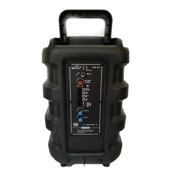 BOCINA BLUETOOTH PORTÁTIL KARAOKE RADIO FM AUX SD LEDS WS219