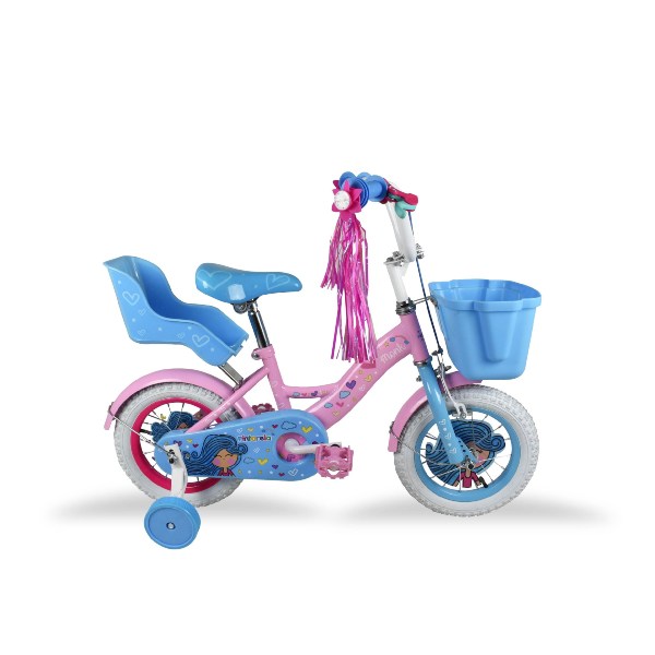 Bicicleta infantil para Niña Rodada 12 1 Velocidad Pintarela Monk