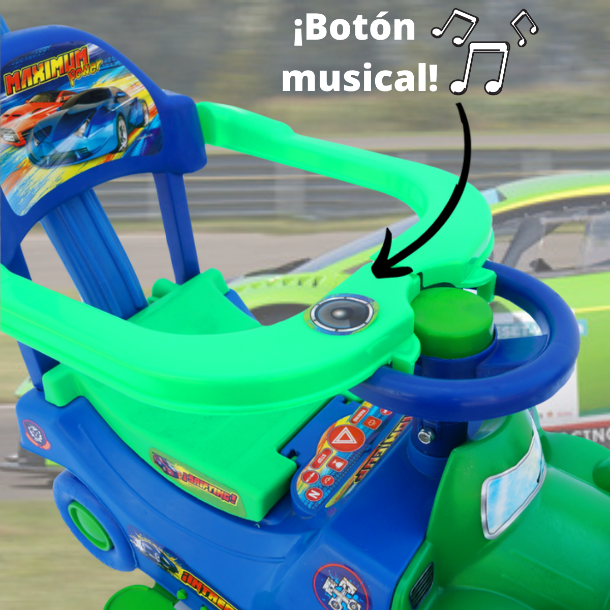 Carrito Montable Promeyco Muscle Car 3 en 1 de niño