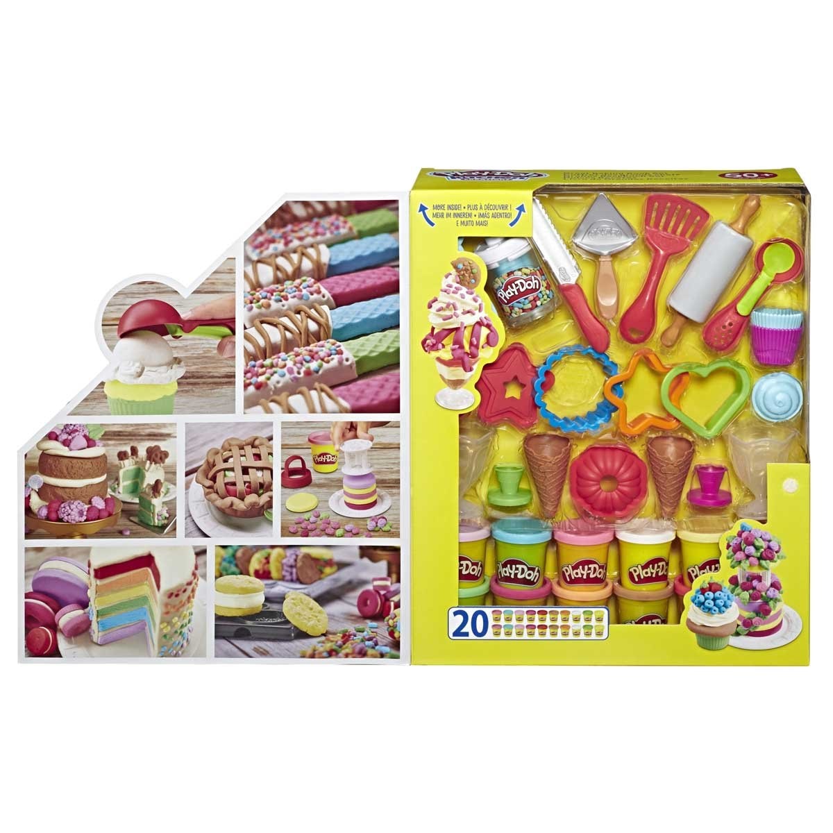 Play Doh 20 Plastilinas Libro Dulce Receta 50 Pza Accesorios