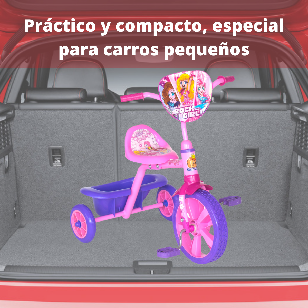 Triciclo para niñas 2 a 5 años Promeyco Tornado Petit Princesas de Niña R-10 