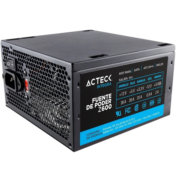 Fuente De Poder Acteck Z600 Edge Systems 600W ES-05003