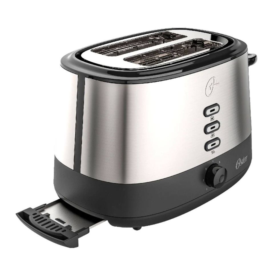 Tostador De Pan Oster 2 Rebanadas Acero Inoxidable Pan Tostado