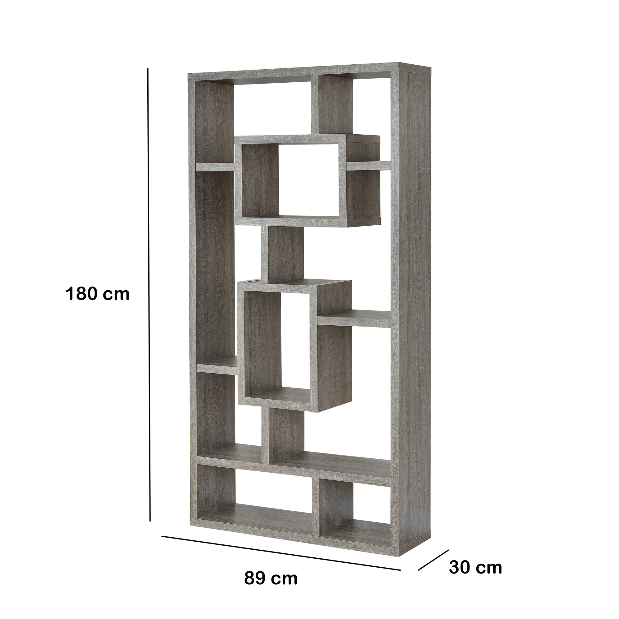 Librero rectangular geometrico color Gris, Coaster CS800512