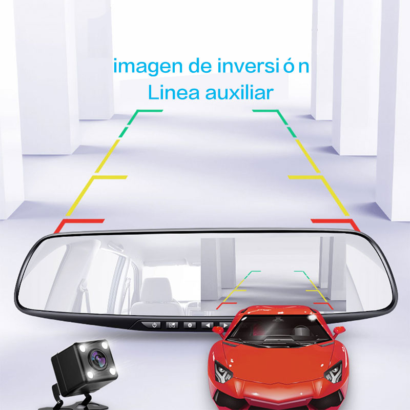 2 Cámaras Retrovisor Frente Y Trasera Graba Nocturna.