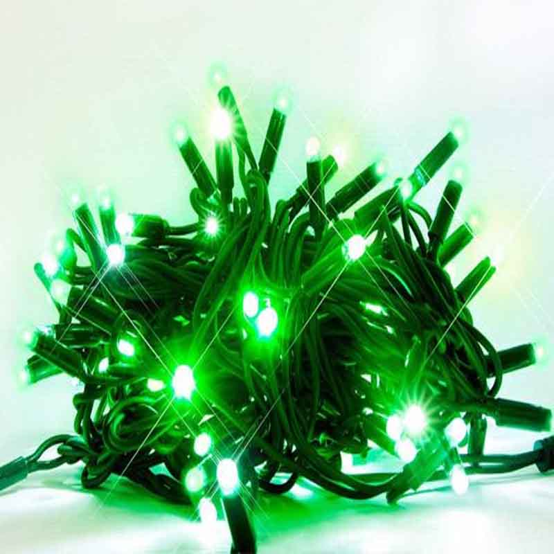 Serie de luz led Verde: 50 focos