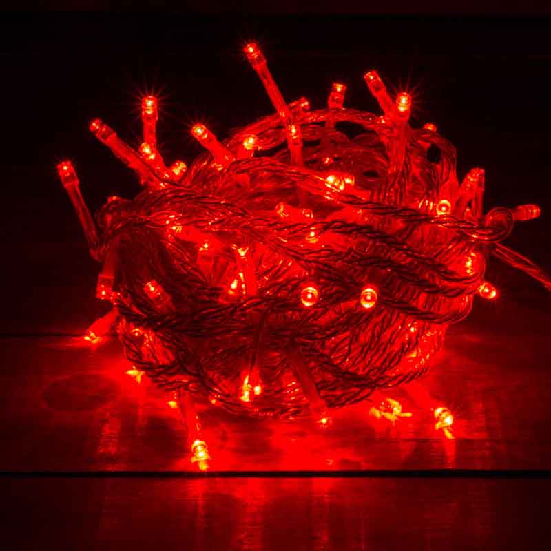Serie de luz led Rojo: 50 focos